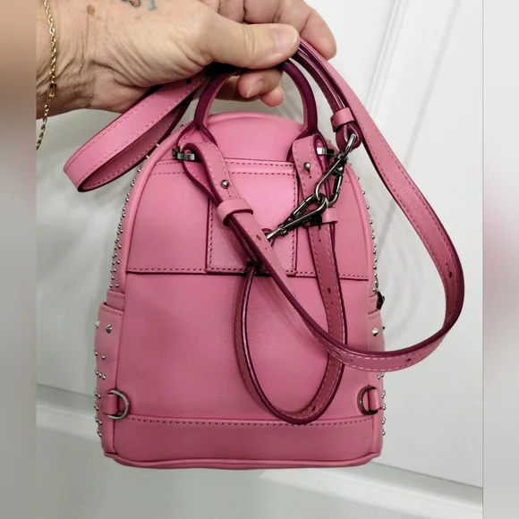 MCM Micro Mini Backpack Studded Pink - Picture 2 of 13